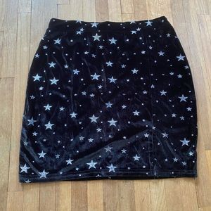 Sparkly Star Velvet Skirt